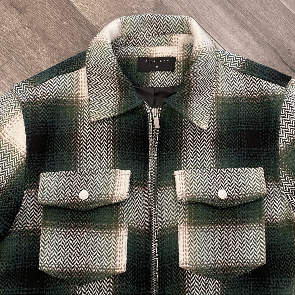 🔥 Richie Le Collection | Limited Edition Zip Flannel Overshirt Jacket NWOT! - Picture 9 of 10